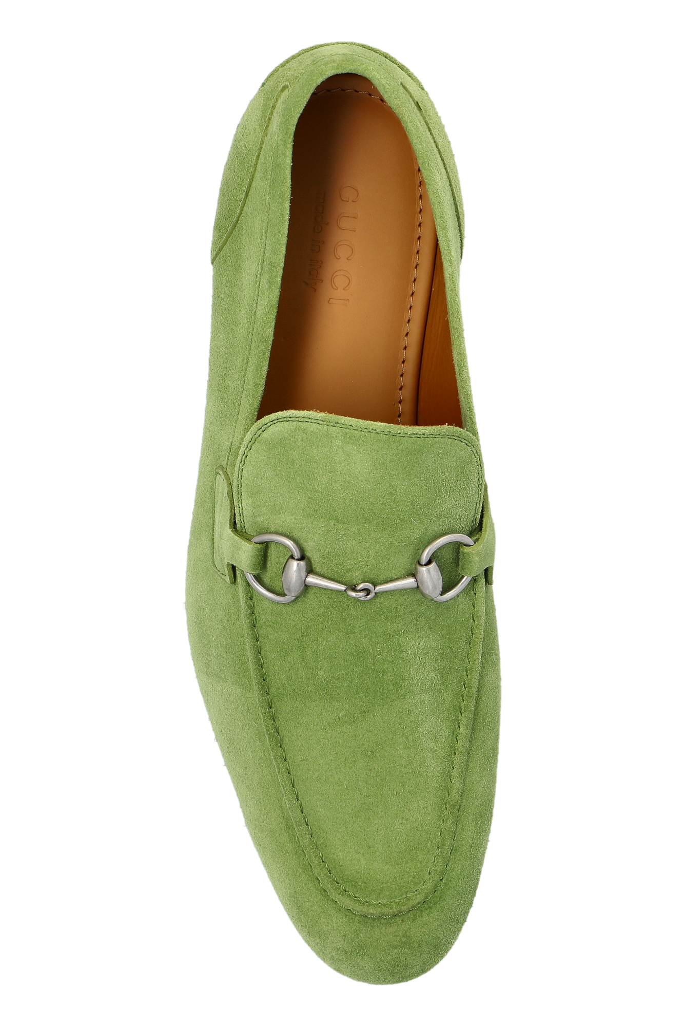 Zielony Zamszowe buty typu `loafers` Gucci - Vitkac Polska